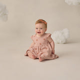 Flutter Sleeve Dress - Pink Daisy