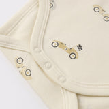 Short Sleeve Bodysuit Pack - Race Car + Oat Micro Stripe