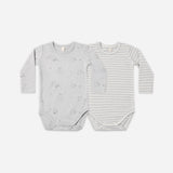 Jersey Bodysuit Pack - Squirrel + Cloud Stripe