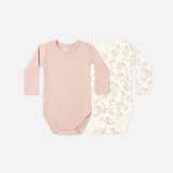 Jersey Bodysuit Pack - Floral Vine + Dusty Rose