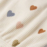 Waffle Cinch Romper - Confetti Hearts