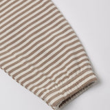 Short Sleeve Jumpsuit - Almond Stripe