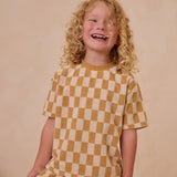 Marigold Check Relaxed Tee