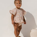 Butterfly Top + Bloomer Set - Pink Gardenia