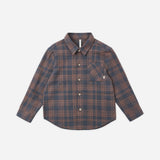 Collared Long Sleeve Shirt - Midnight Plaid