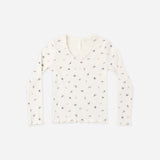 Ribbed Long Sleeve - Natural Ditsy