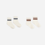 Stripe Socks Pack - Fog, Mulberry