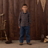 Collared Long Sleeve Shirt - Midnight Plaid