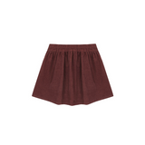 Button Front Mini Skirt - Burgundy
