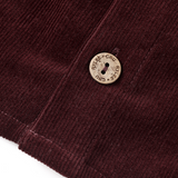 Button Front Mini Skirt - Burgundy