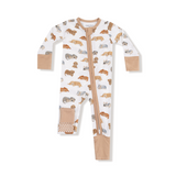 Napping Puppies Zipper Romper