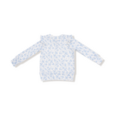 Romi Floral Ruffle Shirt + Flare Pant Set