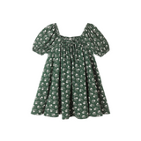 Sabrina Mini Dress - Green Ditsy