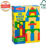 100 Wood Blocks Set