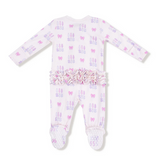 Lil Sis - Ruffle Back 2 Way Zipper Footie