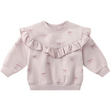 Bows Ruffle Fleece Sweatshirt