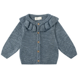 Ocean Ruffle Collar Cardigan