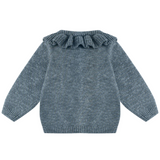 Ocean Ruffle Collar Cardigan
