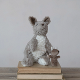Plush Kangaroo + Joey