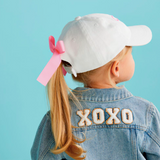 Pink Bow Embroidered Hat