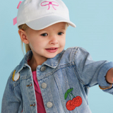 Pink Bow Embroidered Hat