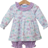 Dino Adventures Girl's Ruffle Bloomers Set
