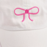 Pink Bow Embroidered Hat
