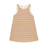 Crochet Tank Mini Dress - Pink Stripe