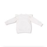 Ruffle Shoulder French Terry Sweatshirt - Trick or Treat