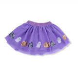 Purple Cat and Ghost Halloween Tutu Skirt