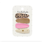Leopard Fabric Clip Set