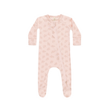Pink Blossom Modal Zip Footie