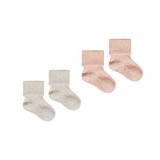 Melange Socks - Oatmeal, Rose