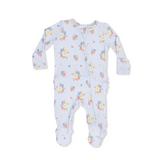 Country Stitch Floral Ruffle Zipper Footie