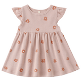 Flutter Sleeve Dress - Pink Daisy
