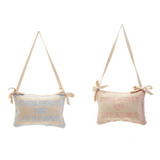 Thank Heaven Embroidered Pillow Door Hanger