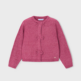 Bows Knit Cardigan - Petal