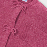 Bows Knit Cardigan - Petal