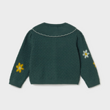 Floral Knit Cardigan - Water Lily