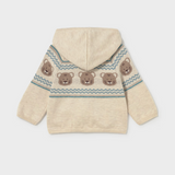 Sweet Bear Knitted Hoodie - Stone
