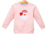 Santa French Terry Pullover - Light Pink