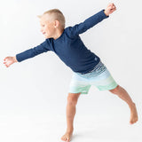 Long Sleeve Rash Guard - Navy