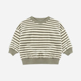 Velour Relaxed Sweatshirt - Spruce Stripe