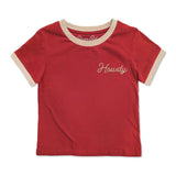 Howdy Vintage Ringer Tee - Red