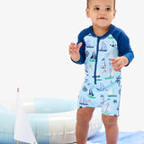 One Piece Rash Guard Swimsuit - Sweet Sails