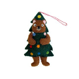 Bear Christmas Tree Felt  Ornament 