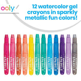 Rainbow Sparkle Watercolor Gel Crayons Set