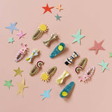 Lemon Drop Mini Bow Clip Set