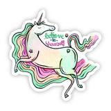 Believe in Yourself Unicorn Sticker