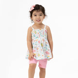 Sunny Coral Reef Fish Smocked Top + Bike Short